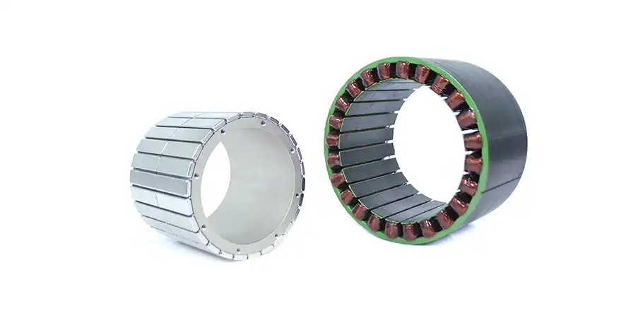 Rotor and Stator detail of custom frameless motor.webp