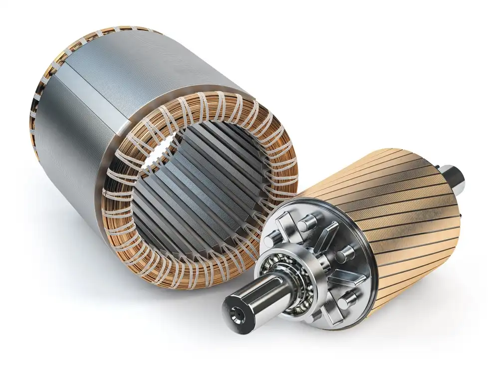 Rotor and stator of electric motor isolated.webp