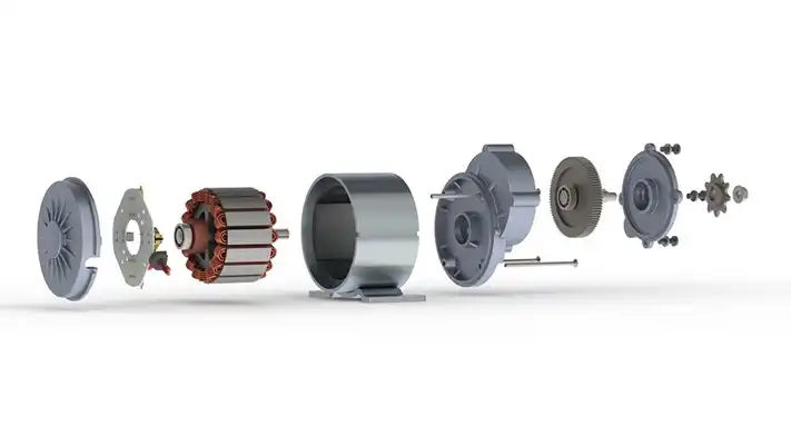 3d View of a Disassembled DC Motor.webp